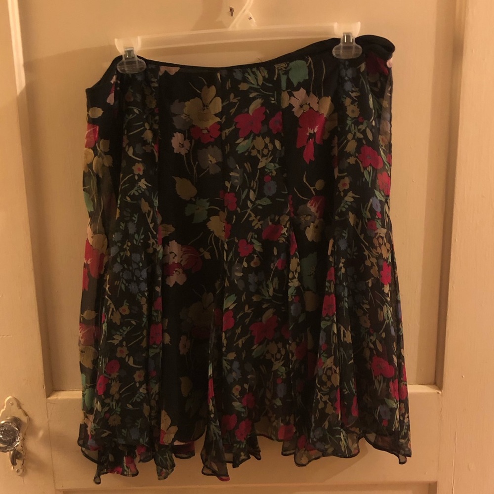 Lauren Ralph Lauren floral skirt lined size 16